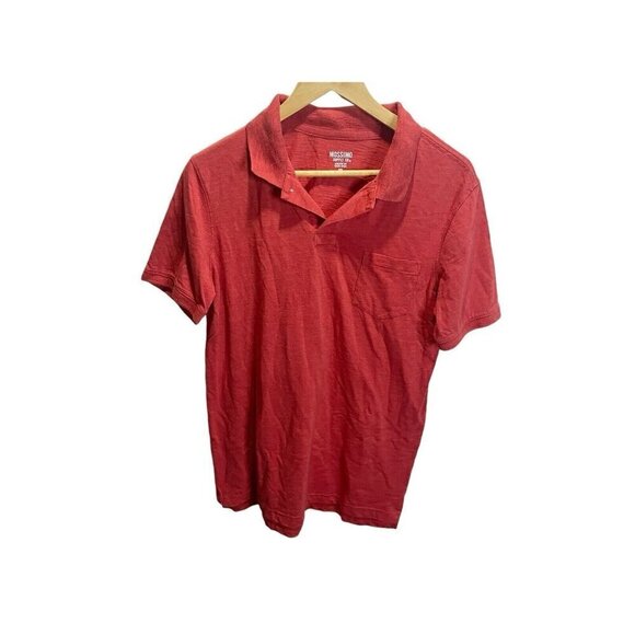 Mossimo Men's Athletic Fit Polo Shirt Red M Short Sleeved Casual - Picture 1 of 4